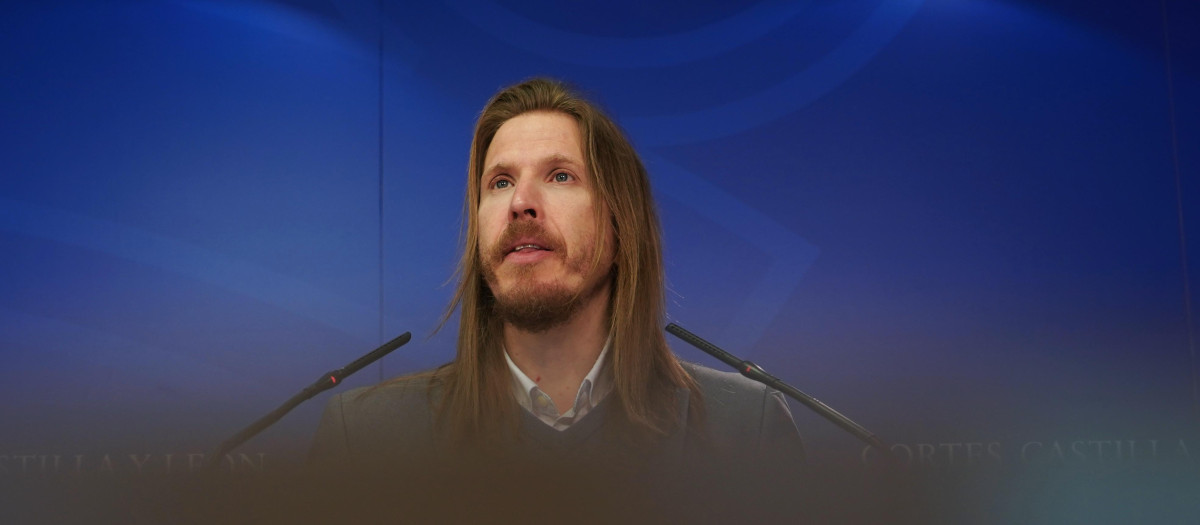 El secretario de Organización de Podemos, Pablo Fernández, en Valladolid