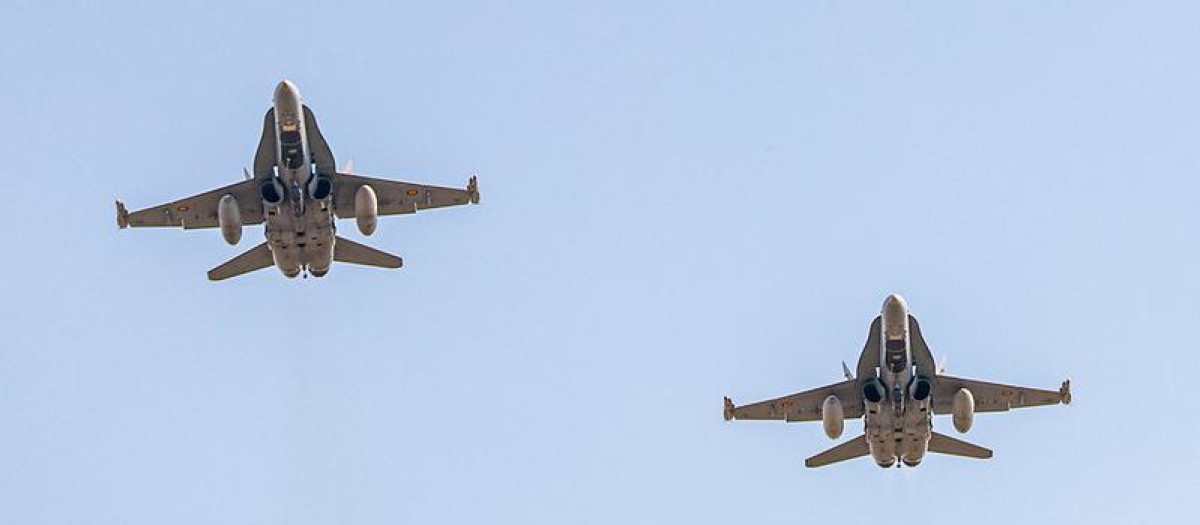 El destacamento Paznic opera con siete cazas F-18 del Ala 12