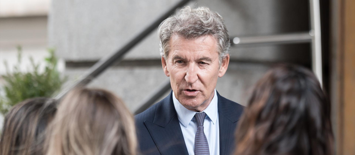 El presidente del Partido Popular, Alberto Núñez Feijóo