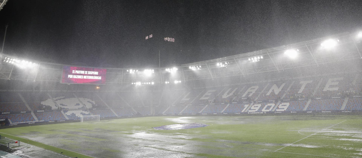 El Levante - Athletic Club fue suspendido por las condiciones meteorológicas