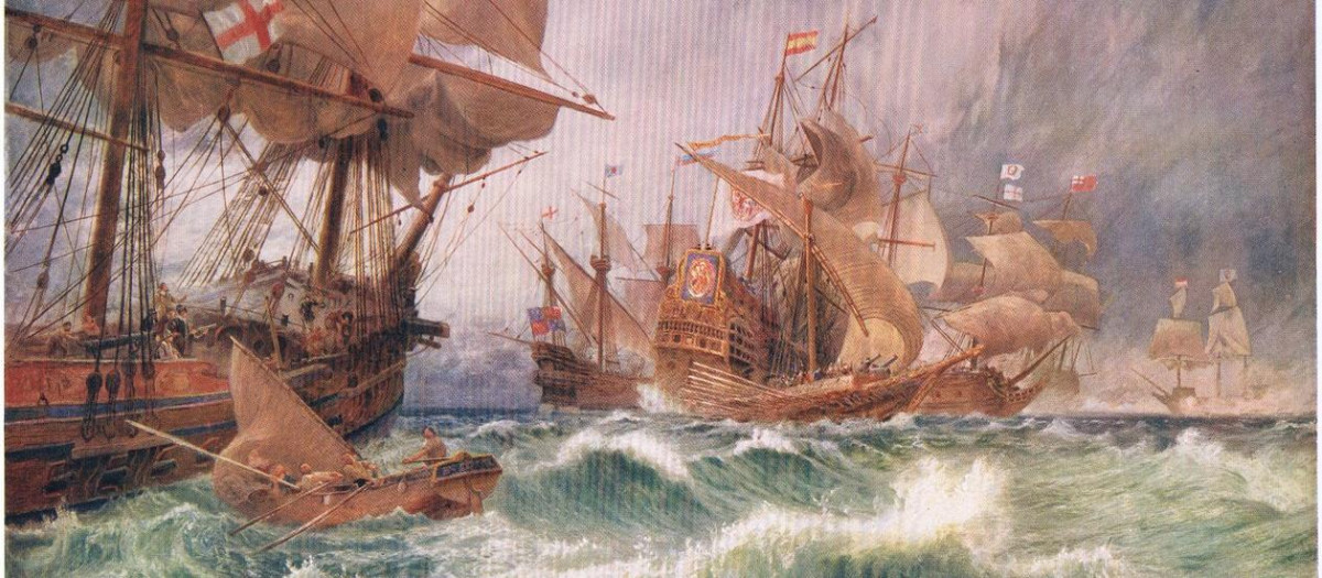 Un incidente en el ataque de la Gran Armada 1588