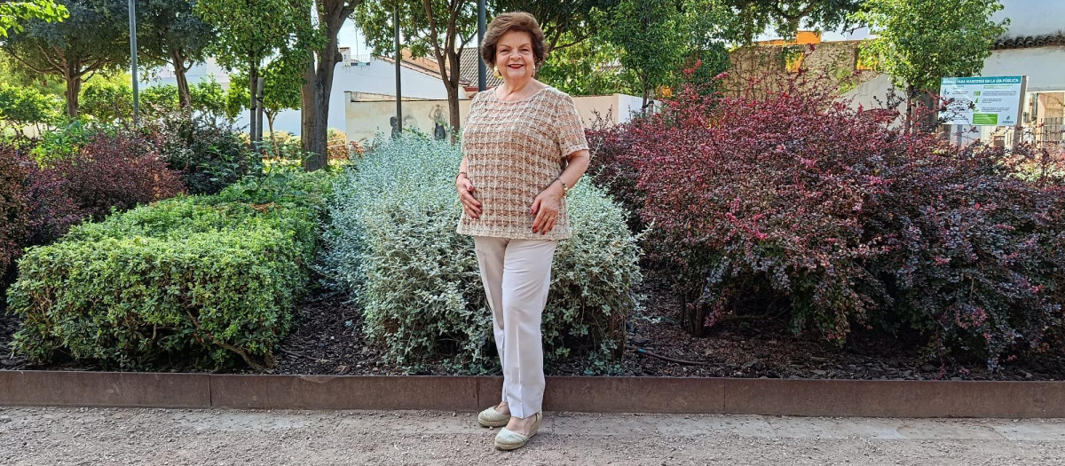Chary Serrano en los jardines de Orive