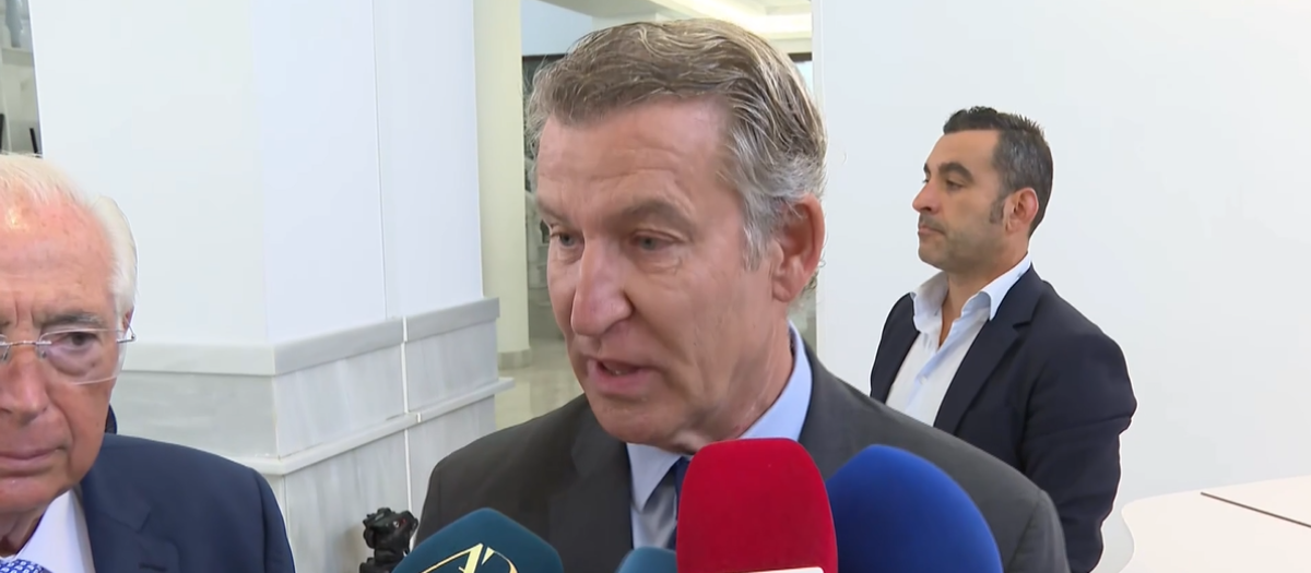 El presidente del PP, Alberto Núñez Feijóo, en Melilla