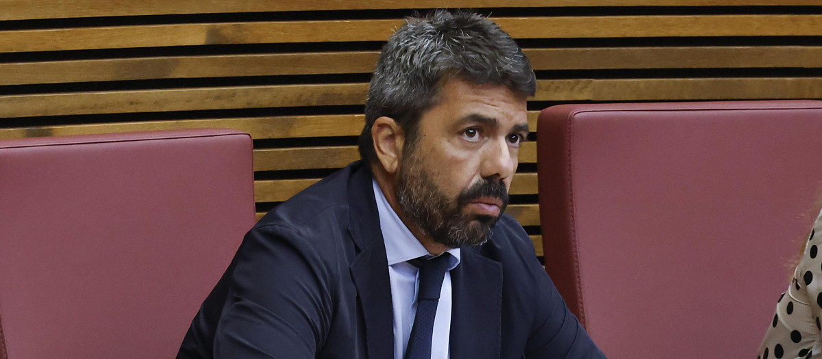 Imagen de Carlos Mazón tomada en las Cortes Valencianas