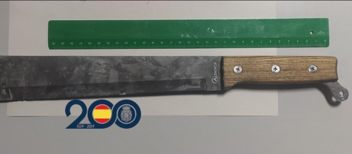 Bolomachete empleado en un atraco en Valladolid