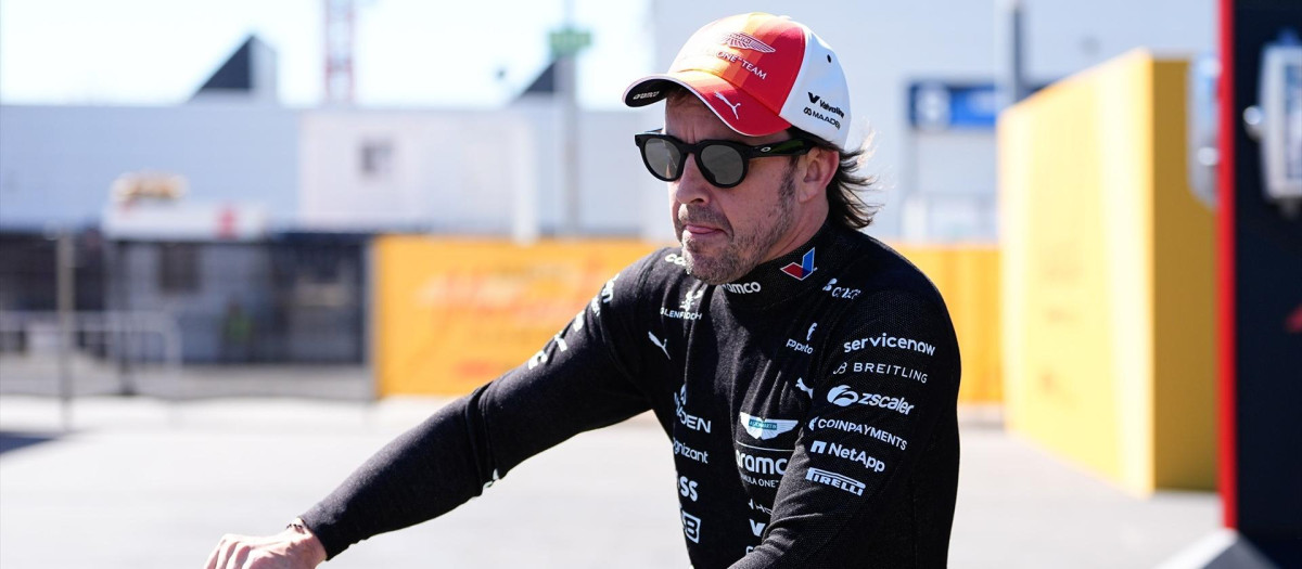 Fernando Alonso, durante el Gran Premio de España