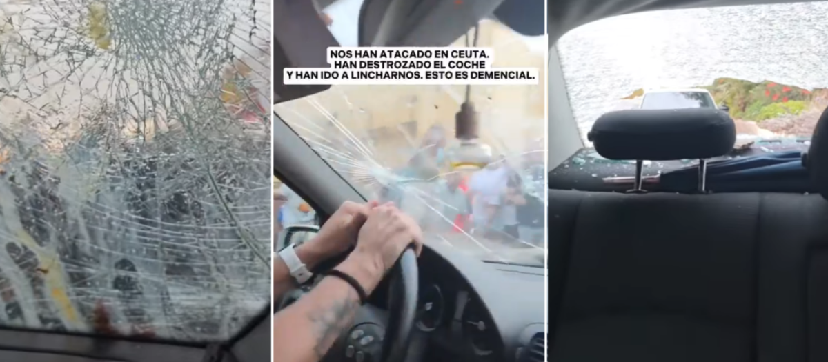 El coche de la diputada ceutí Julia Ferreras