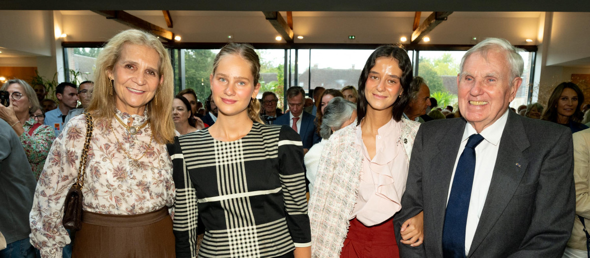 Elena of Bourbon of Grece, Irene Urdangarin of Bourbon and Victoria de Michalar attend the Saint-Simon Prize in La Ferte-Vidame, France, on September 20, 2026. Photo by Laurent Zabulon/ABACAPRESS.COM.