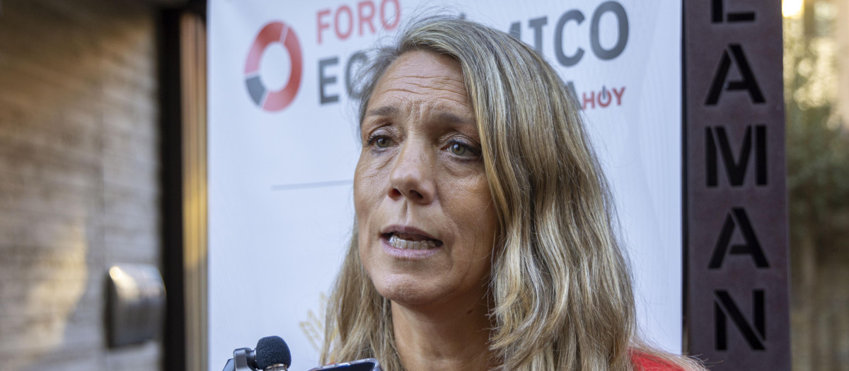 Ángel de Miguel, presidenta de Cepyme, este martes en Salamanca