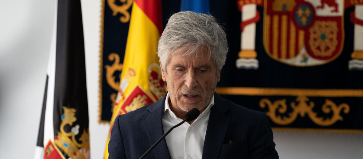 Fernando Grande-Marlaska, ministro del Interior, en una comparecencia en Ceuta