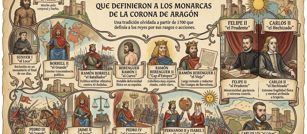 Los sobrenombres de los monarcas de la Corona de Aragón