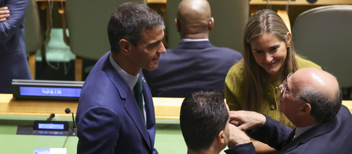 Pedro Sánchez y Sara Aagesen, en la ONU