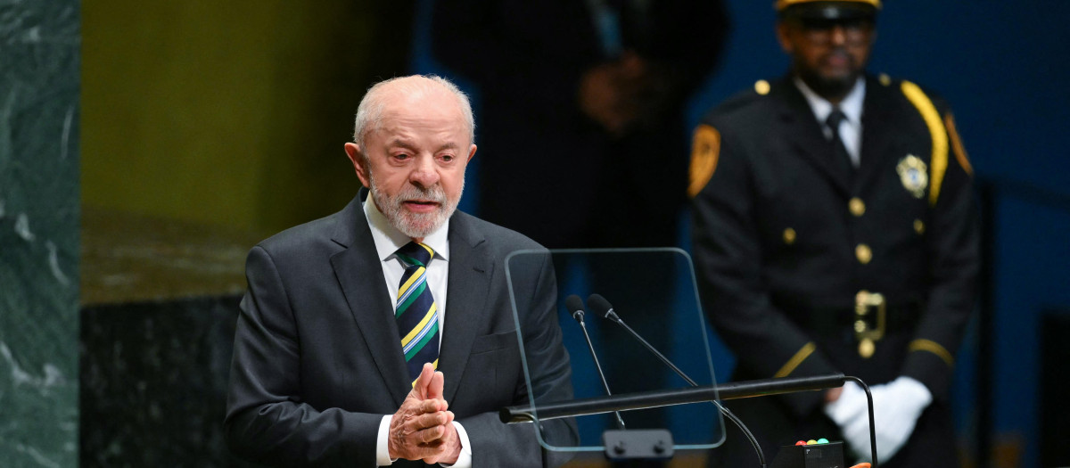 El presidente de Brasil, Luiz Inácio Lula da Silva, interviene durante la 81.ª Asamblea General de las Naciones Unidas en la sede de la ONU en Nueva York