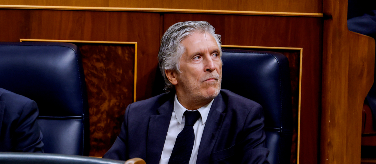 El ministro del Interior, Fernando Grande-Marlaska en el Congreso de los Diputados