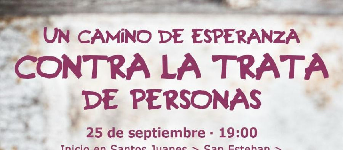 Cartel del camino contra la trata en Valencia