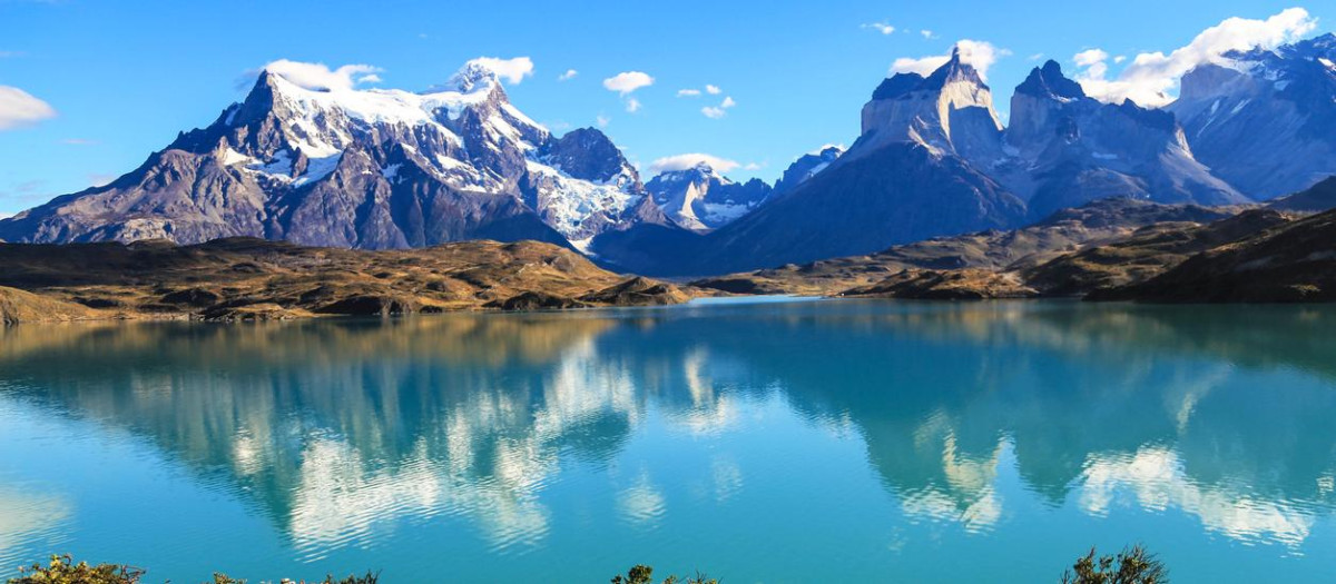 Lago Pehoe en el Parque Nacional Torres del Paine (Patagonia)