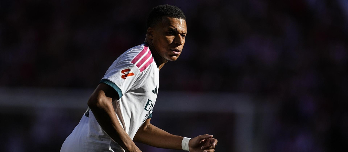 Kylian Mbappé, durante el derbi madrileño del pasado domingo