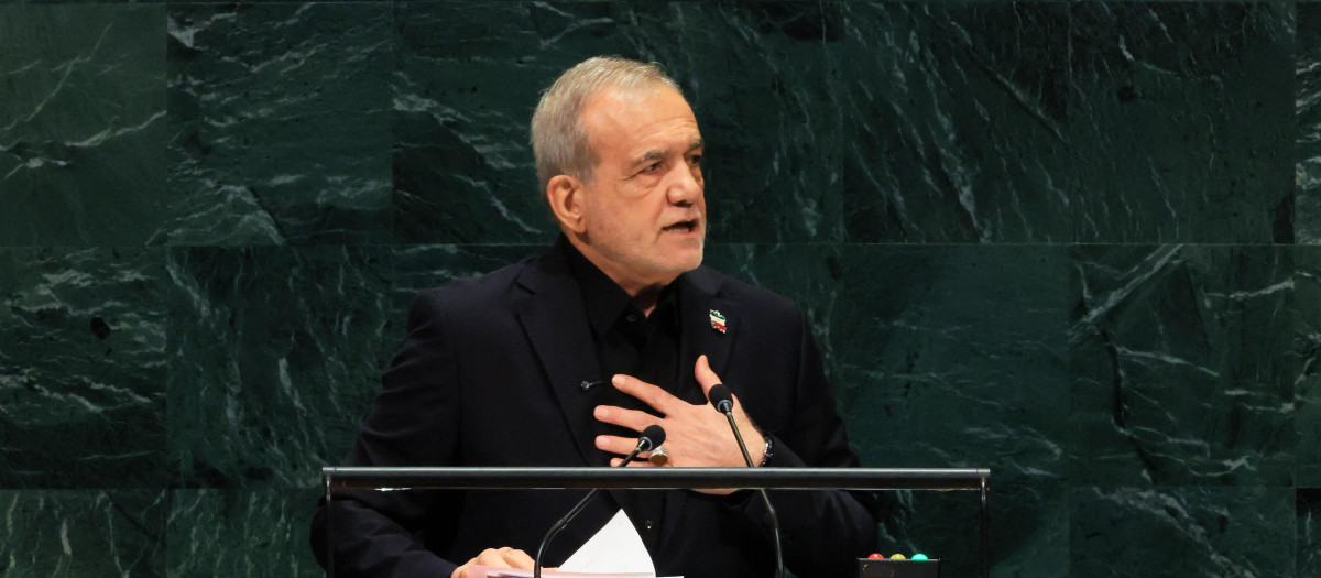 El presidente de Irán, Masoud Pezeshkian, se dirige a la 81.ª sesión de la Asamblea General de las Naciones Unidas