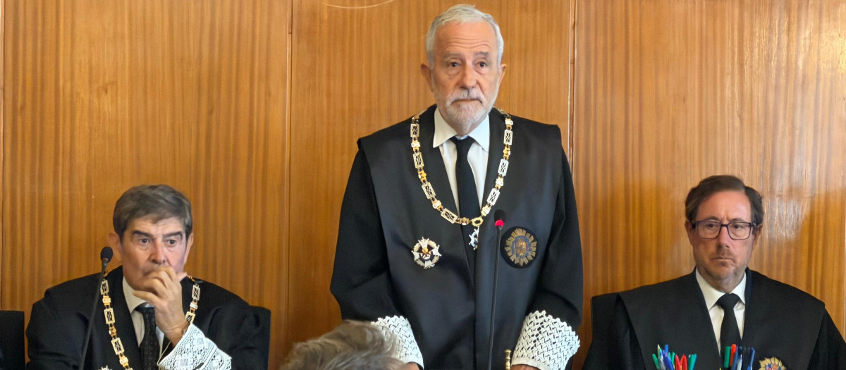 El presidente del TSJB, Carlos Gómez, este miércoles durante la apertura del año judicial en Baleares