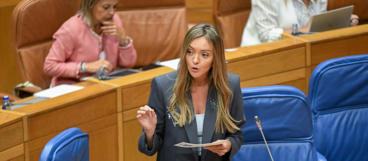 La conselleira de Política Social e Igualdade, Fabiola García, en el Parlamento