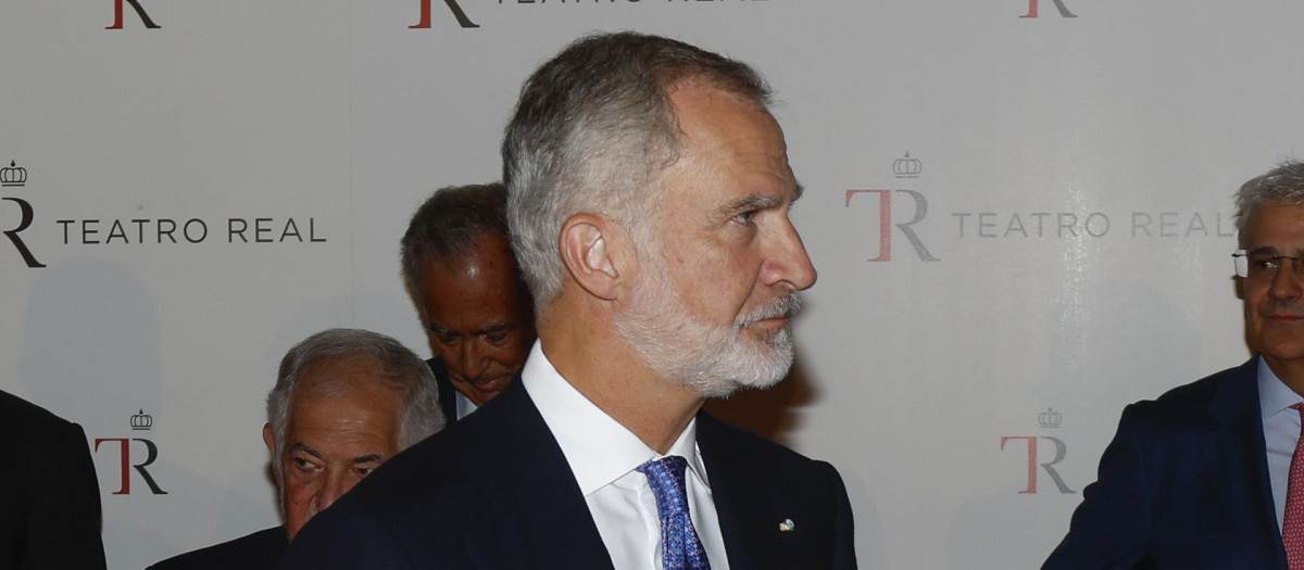 El Rey, este miércoles en el Teatro Real de Madrid