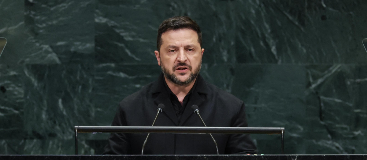 El presidente de Ucrania, Volodimir Zelenski, en la ONU