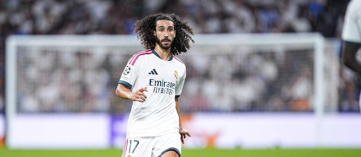 Marc Cucurella, durante un partido con el Real Madrid