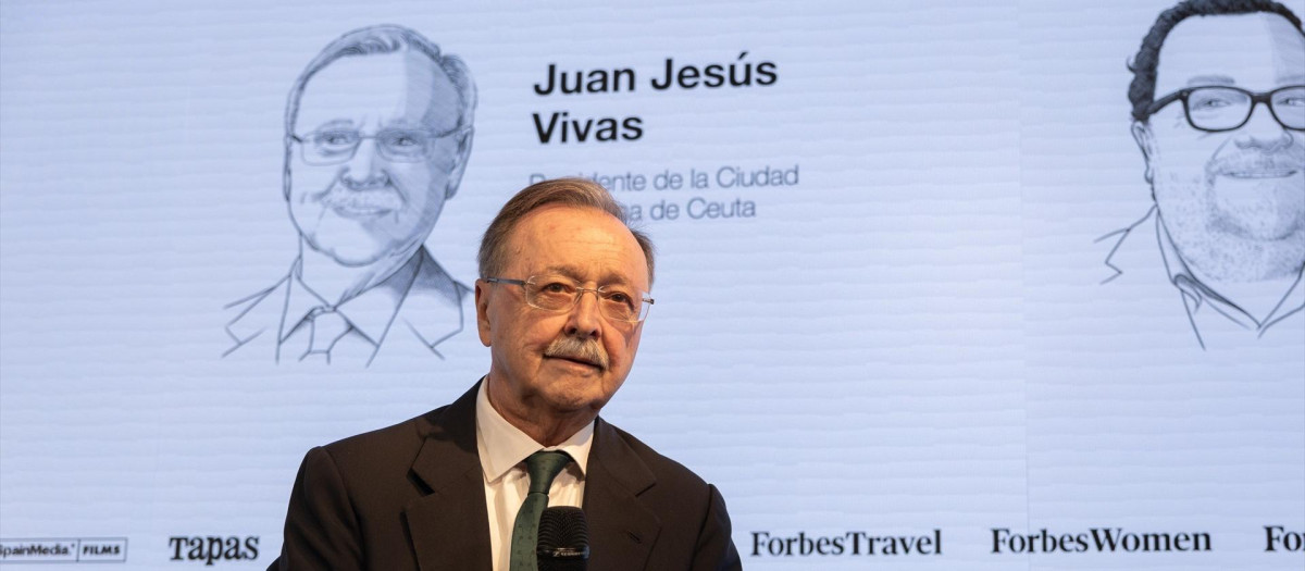 El presidente de Ceuta, Juan Jesús Vivas, durante un diálogo en el 'Forbes Económic Summit'