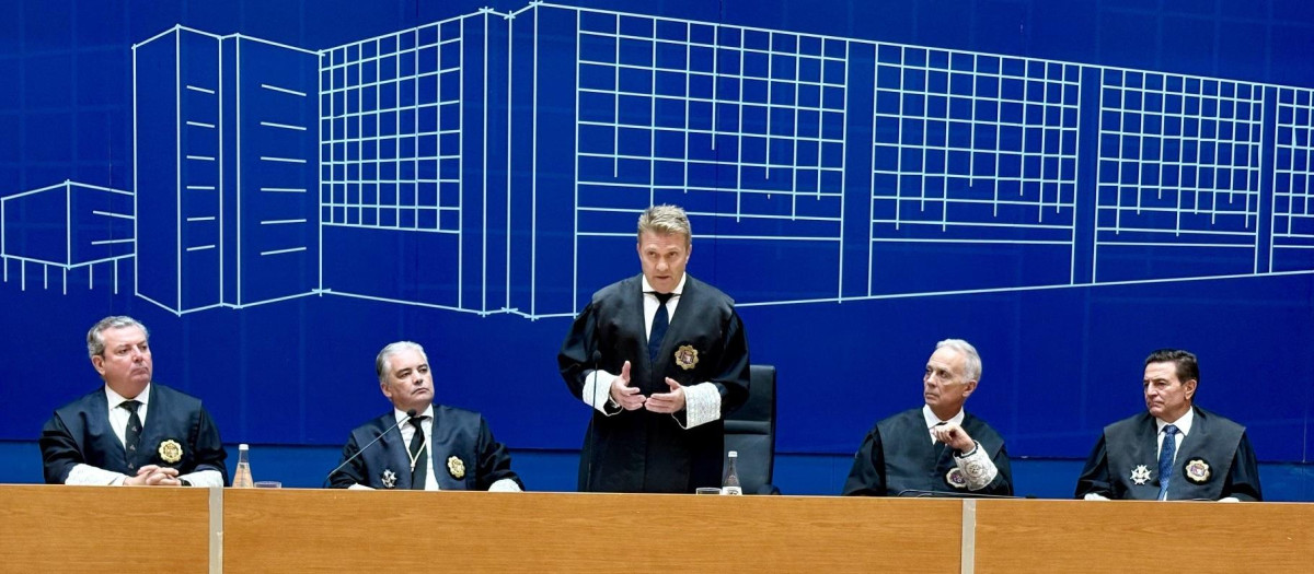 Imagen tomada este jueves de Manuel Baeza durante el acto de apertura del Año Judicial en la Comunidad Valenciana