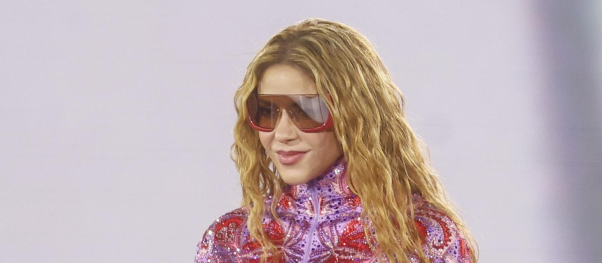 Shakira durante su actuación en Madrid el 18 de septiembre