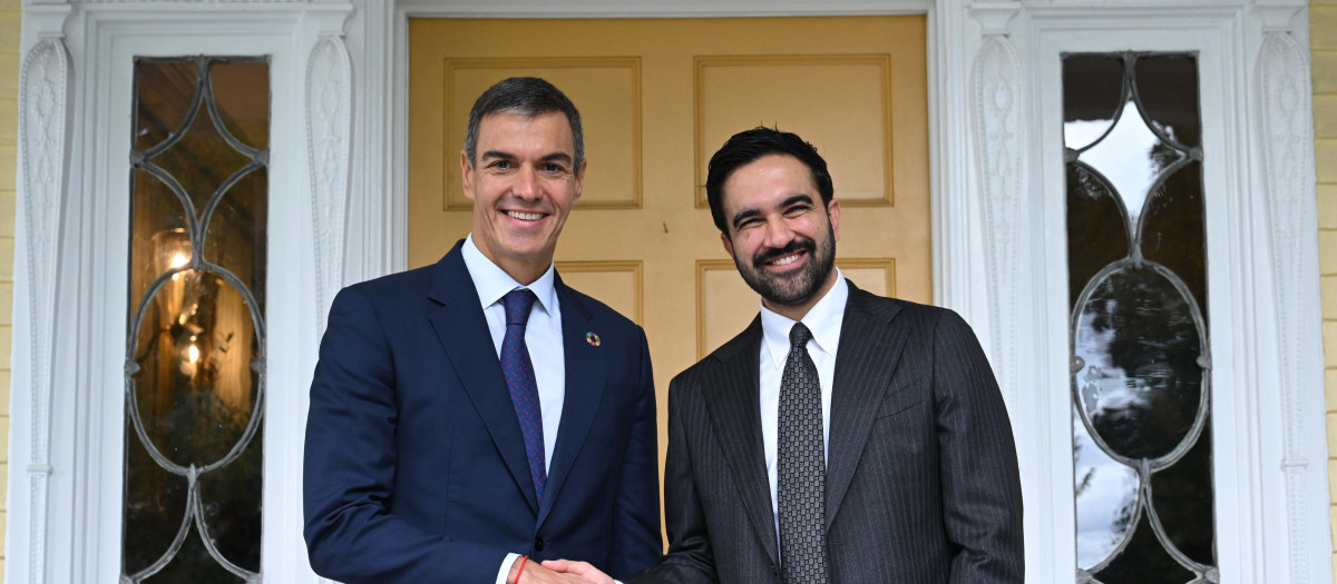 Pedro Sánchez y Zohran Mamdani, alcalde Nueva York
