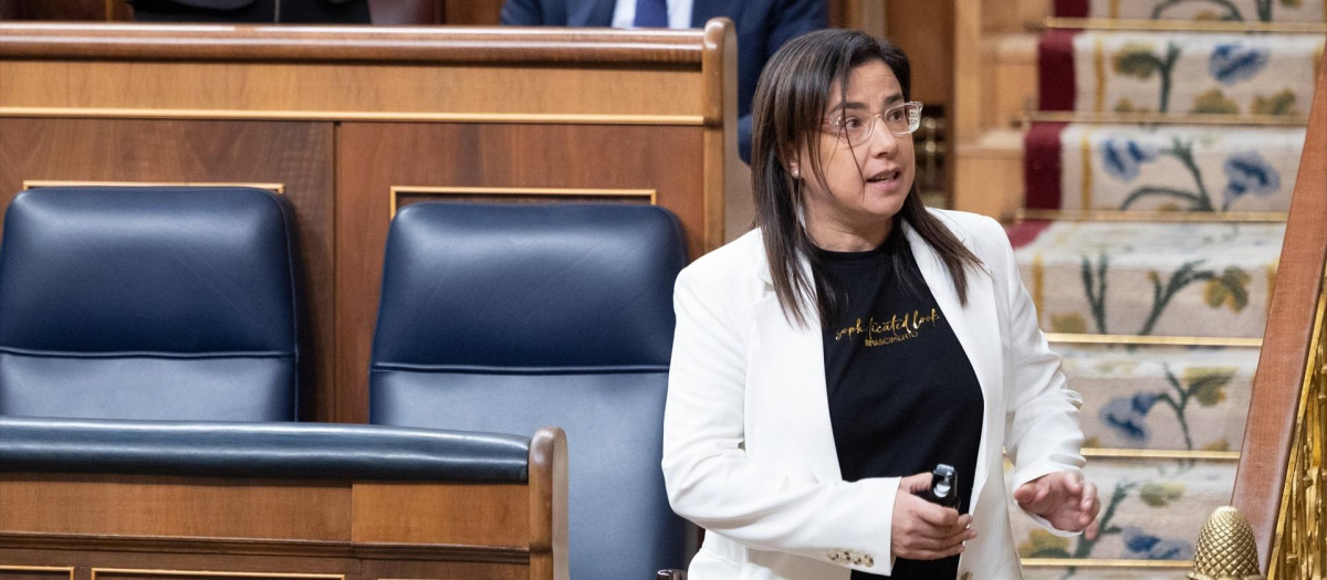 La diputada del PP, Ana Vázquez, tras ser expulsada por llevar un bote de gas pimienta durante una sesión de control
