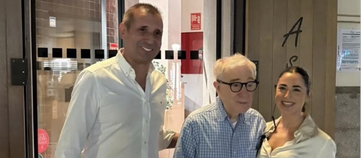 Woody Allen en el asador Gonzaba de Madrid