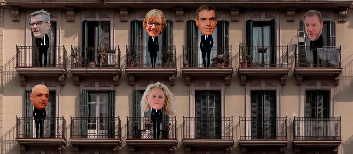 Arriba: Bolaños, Perea, Sánchez y Puente. Abajo: Simancas y Mínguez