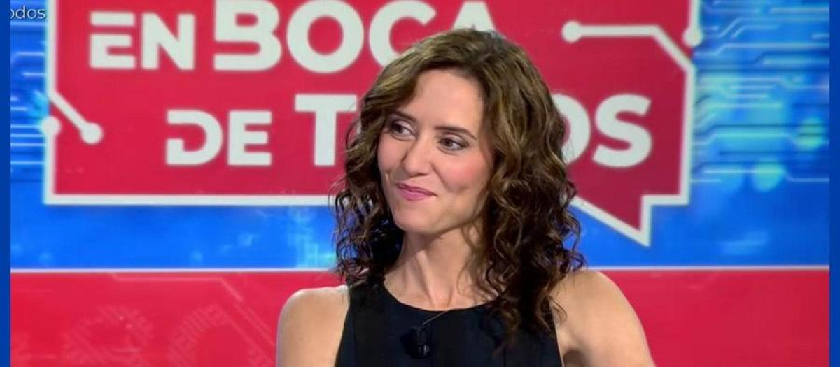 Isabel Díaz Ayuso acudió al plató del programa En boca de todos