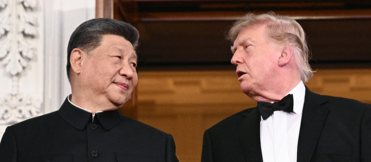 Xi Jinping y el presidente de EE.UU. Donald Trump en la Casa Blanca