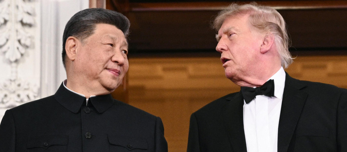 Xi Jinping y el presidente de EE.UU. Donald Trump en la Casa Blanca