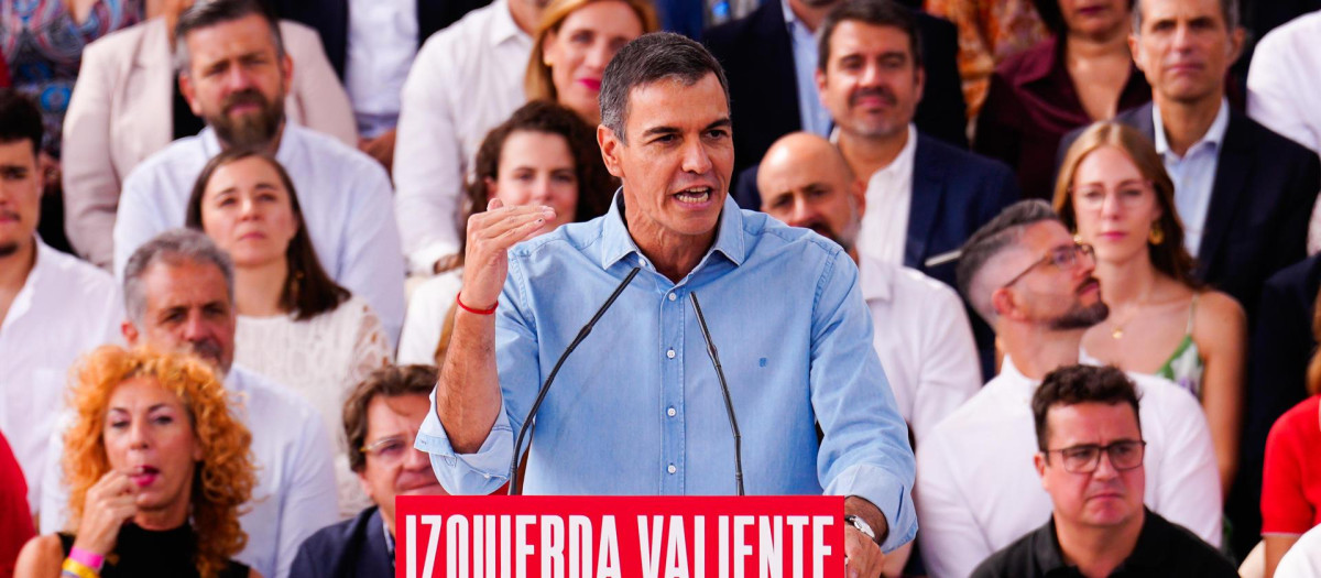 El presidente del Gobierno, Pedro Sánchez, este domingo