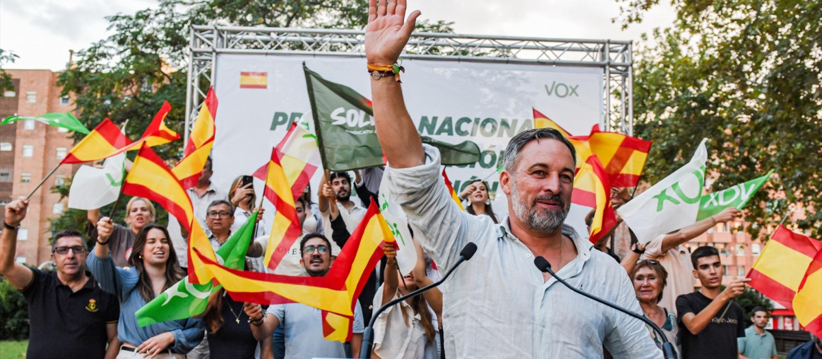 El líder de Vox, Santiago Abascal