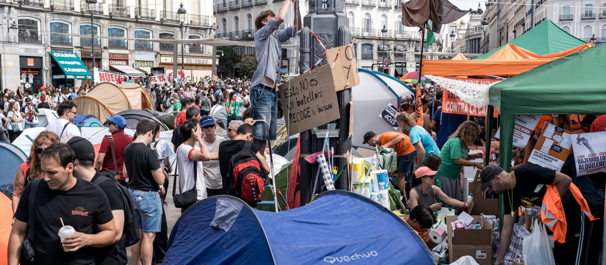 La Puerta del Sol, en una imagen de este domingo 27 de septiembre