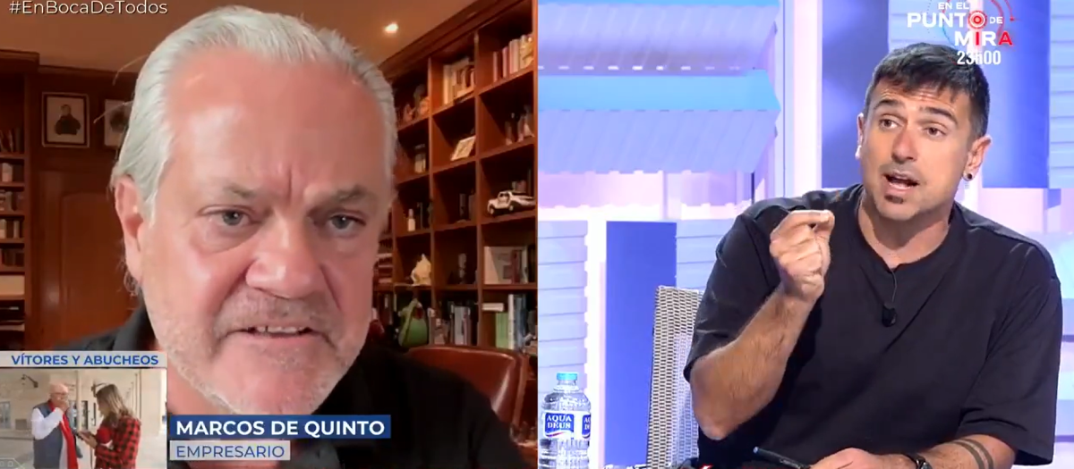 Marcos de Quinto y Ramón Espinar, en su enfrentamiento en el programa En boca de todos