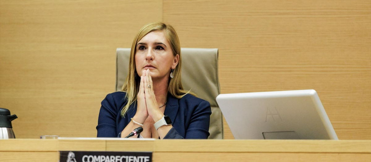 La exconsellera de Justicia e Interior, Salomé Pradas, durante su comparecencia en el Congreso de los Diputados