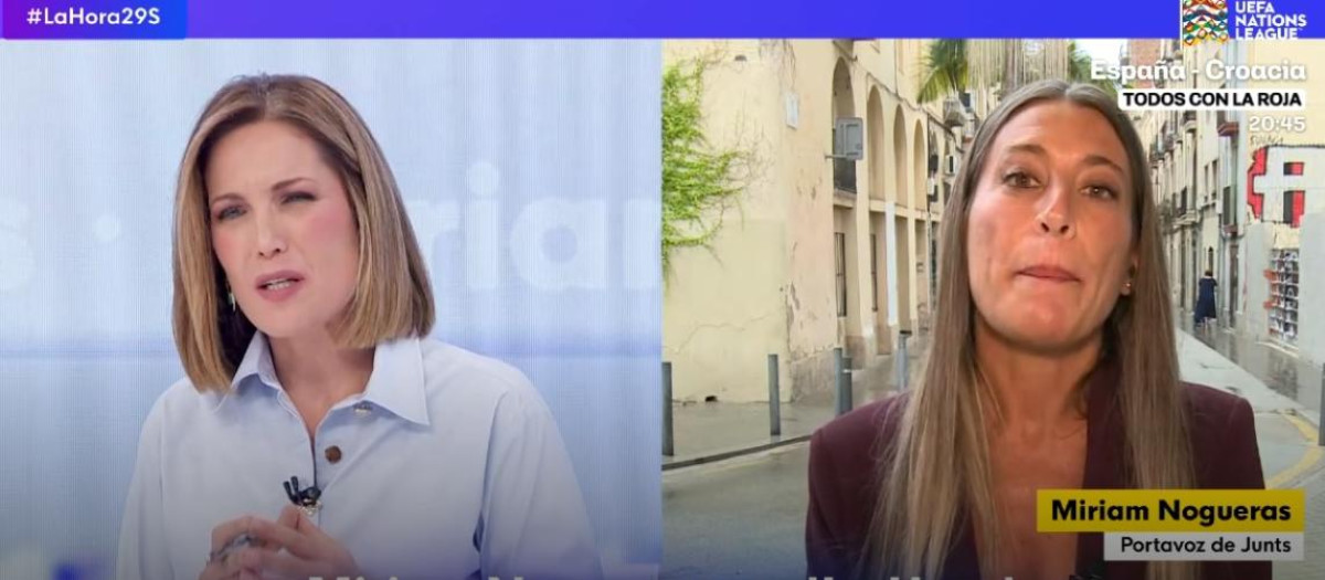 Míriam Nogueras y la presentadora Silvia Intxaurrondo