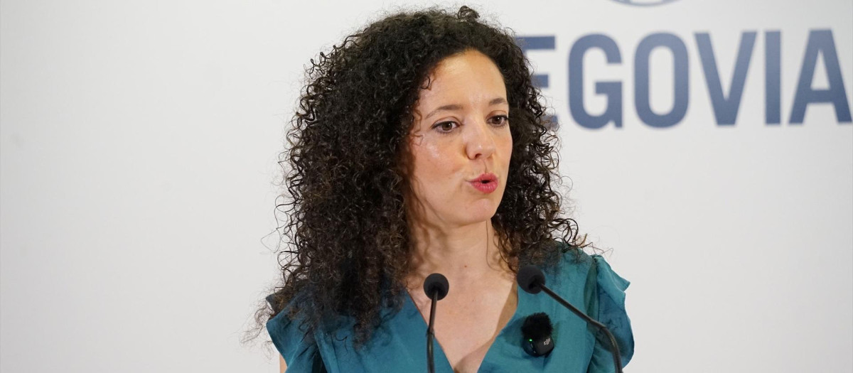 Noemí Otero durante la rueda de prensa, este martes