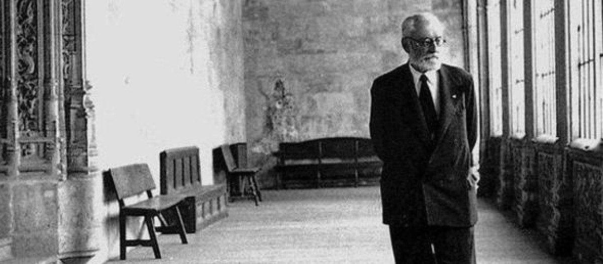 Miguel de Unamuno, en la Universidad de Salamanca