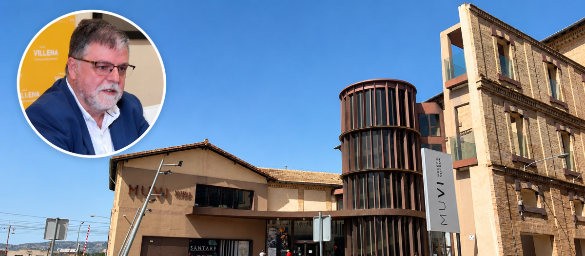 Imagen de archivo del Museo de Villena y el alcalde de la ciudad, Fulgencio Cerdán