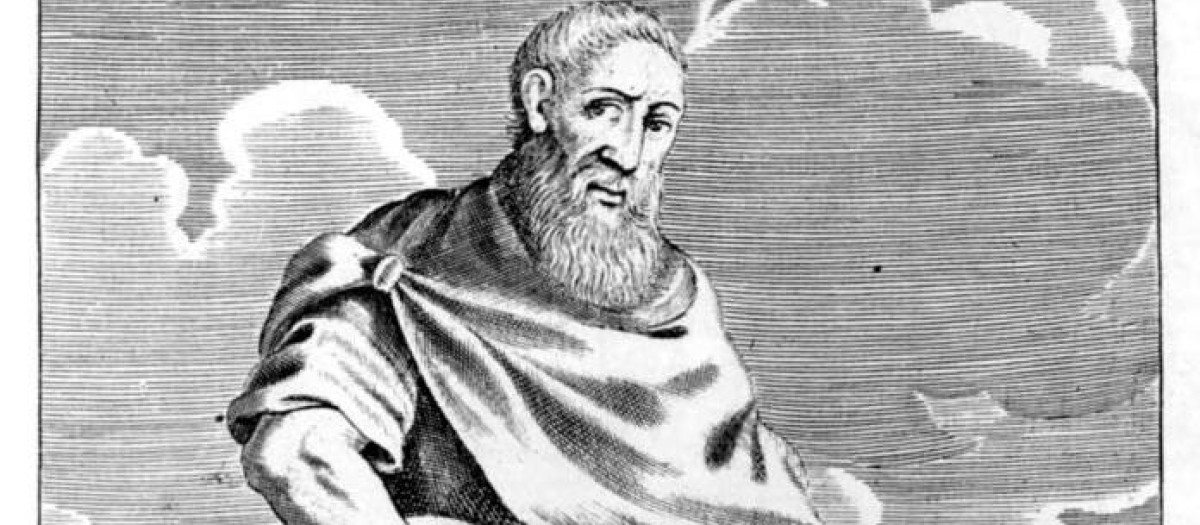 Zenón de Citio, según la ilustración del libro Historia de la Filosofía, de Thomas Stanley (1655).