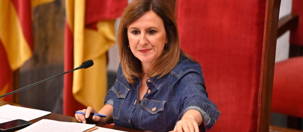 Imagen tomada este martes de la alcaldesa de Valencia, María José Catalá, durante el Pleno del Ayuntamiento