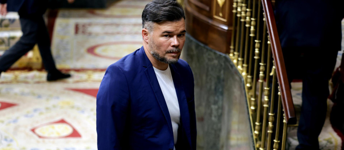 El portavoz parlamentario de ERC, Gabriel Rufián