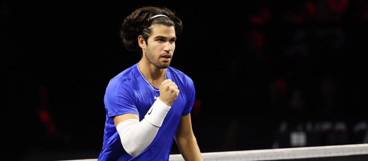 Carlos Alcaraz, en la Laver Cup del pasado fin de semana
